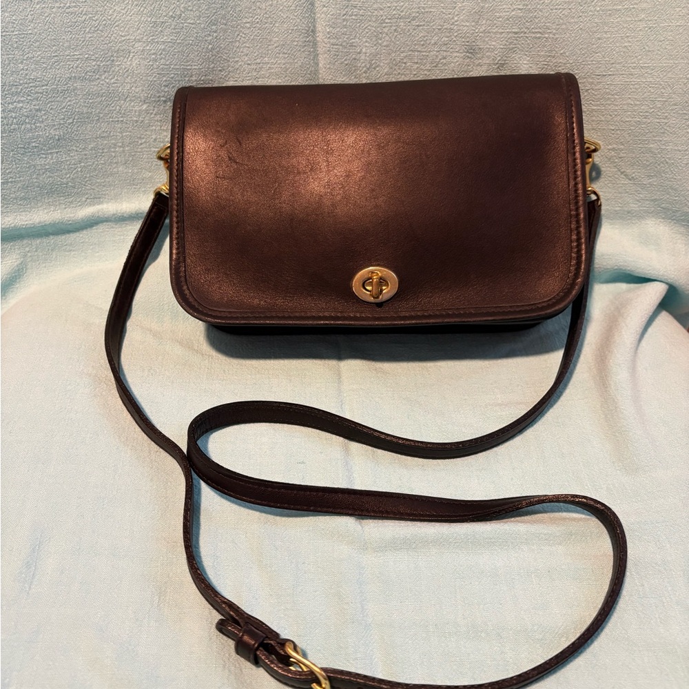 Coach Black Leather “Pocket Purse” Crossbody Bag